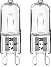 2X OSRAM OVEN HALOPIN 25W G9 HALOGEN CAPSULE Bulb,Warm White 2700K, 230 240V