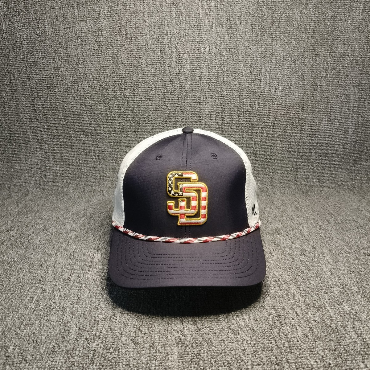'47 Brand San Diego Padres MLB USA Flag Trucker Snapback Hat Navy White