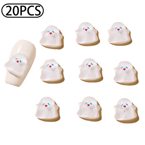 Women Girls Mini Ghost Halloween-themed Elements 20Pcs Cute Cosplay Raves 3D - Picture 8 of 10