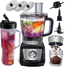 Food Processor Blender Combo,3-1 Countertop Blender with 8-cup Processor Bowl,Gr