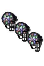 ColorKey CKU-1083 PartyLight FX 3-Pc Fixture Bundle, Quad-Color LED Wash Lights