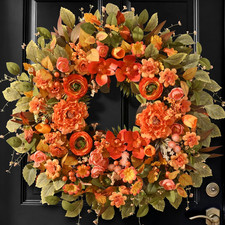 26" Large Front Door Wreath, Fall Wreaths for Front Door, Fall Decor, 1Pc