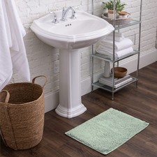 Classic Cotton II Seaglass Bath Mat 1FT 9 Inch x 2FT 10 Inch Washable
