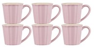 6Er Set Becher, Tassen Mynte English Rose Rosa FüR 250Ml Steingut Ib Laursen