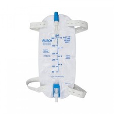 Teleflex Easy Tap Urinary Leg Bag 16.9oz Anti-Reflux Valve Cloth Straps, 48 Ct