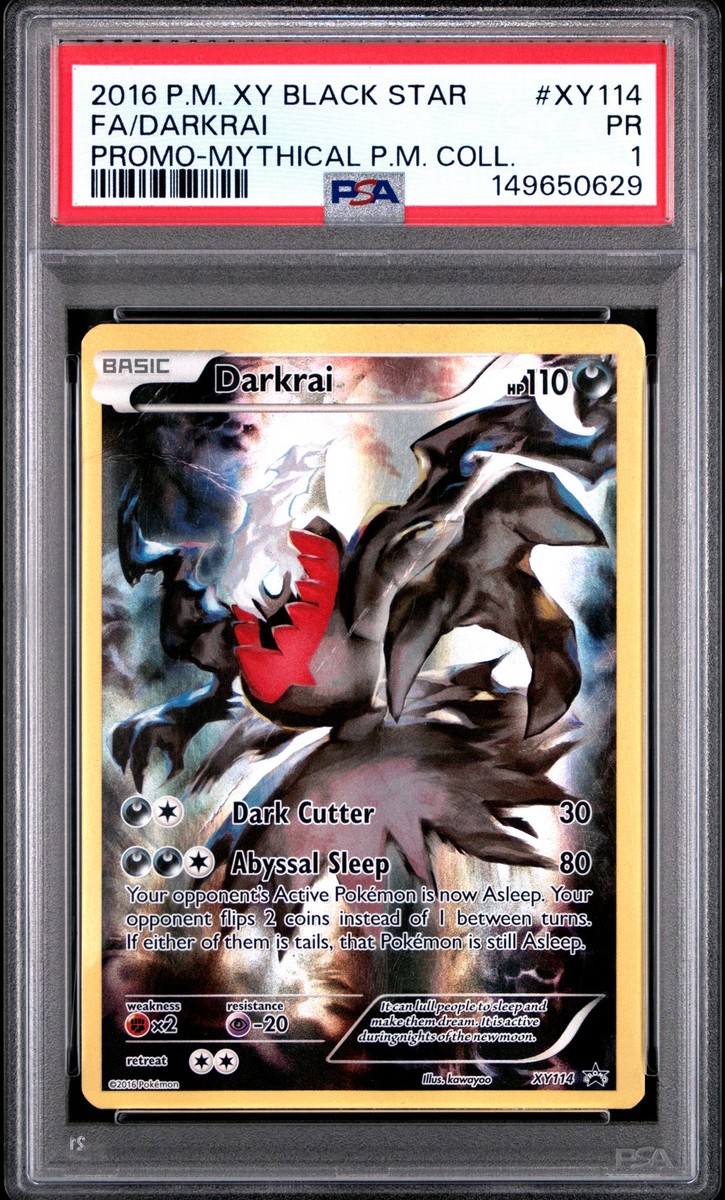 2016 POKEMON XY BLACK STAR PROMO #XY114 FULL ART/DARKRAI PSA 1 | eBay