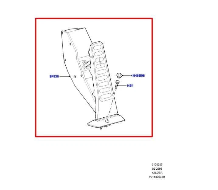 07-12 Land Rover Range Rover Gas Throttle Accelerator Pedal Sensor SAB500100WQD - Image 2 of 4