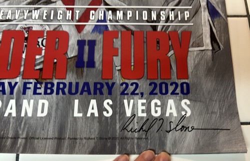 DEONTAY WILDER vs TYSON FURY II Box Poster 18x24" RICHARD SLONE 2020 - Bild 4 von 5