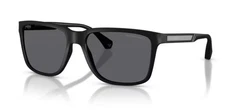 Emporio Armani EA4047 5063/81 Black Rubber Grey Polarized Sunglasses