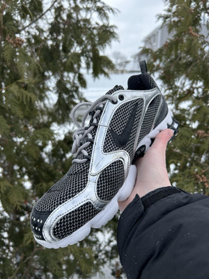 Nike Air Zoom Spiridon Caged 2 x Stussy “Pure Platinum” Size 11