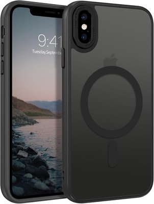 BENTOBEN for iPhone Xs Max Case [Compatible with Magsafe] Translucent Black 