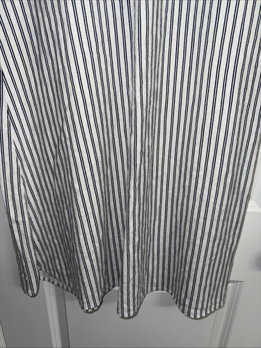 A New Day Womens Navy Blue Off White Striped Elastic Waist Linen Maxi Skirt XS - Picture 3 of 5