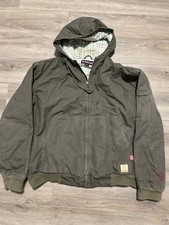Bocomal FR Mens 2XL Olive Green Full Zip Hooded Jacket CAT4 Flame Resistant Work