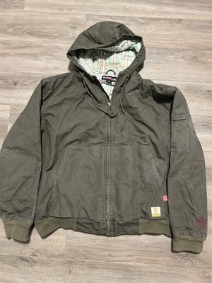 Bocomal FR Mens 2XL Olive Green Full Zip Hooded Jacket CAT4 Flame Resistant Work