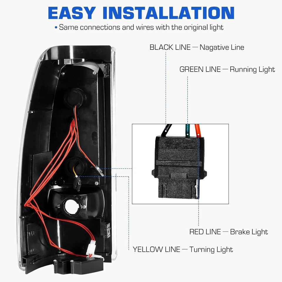 Luz trasera LED apta para luces Chevy Silverado 1500, patrón de tablero de ajedrez  Foto 4 de 4