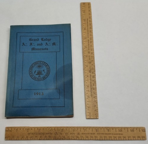 1913 - PROCEEDINGS Of The GRAND LODGE of MINNESOTA - Ancient Free & Accepted Mas - Picture 2 of 12