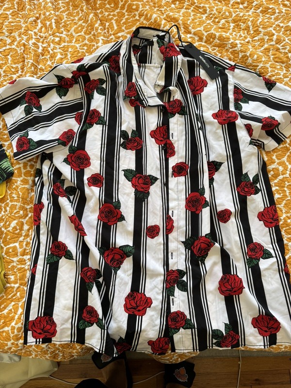 men's xxxl button down shirt short sleeve