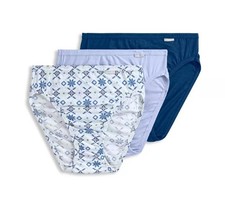 New Jockey Women's size 8 Underwear Elance Cotton French Cut 3 Pack Stars Navy