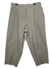 Leslie Fay Haberdashery Women 20W Khaki Dress Pants Slacks Plus Size (Flaw)