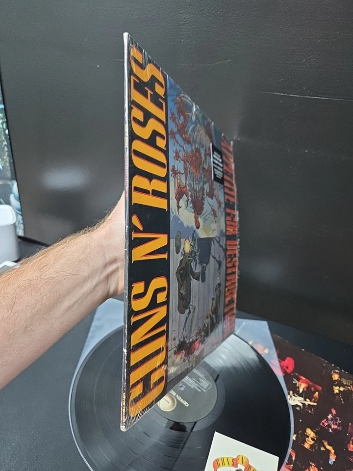 Guns N Roses Appetite For Destruction Lp Vinyl 1st "UNCENSORED" Press Tattoo EX Foto 4 de 4