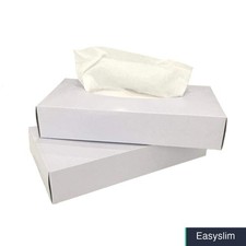 White Facial Tissue, 100 Count Per Box, 5 Flat Boxes, 500 Total