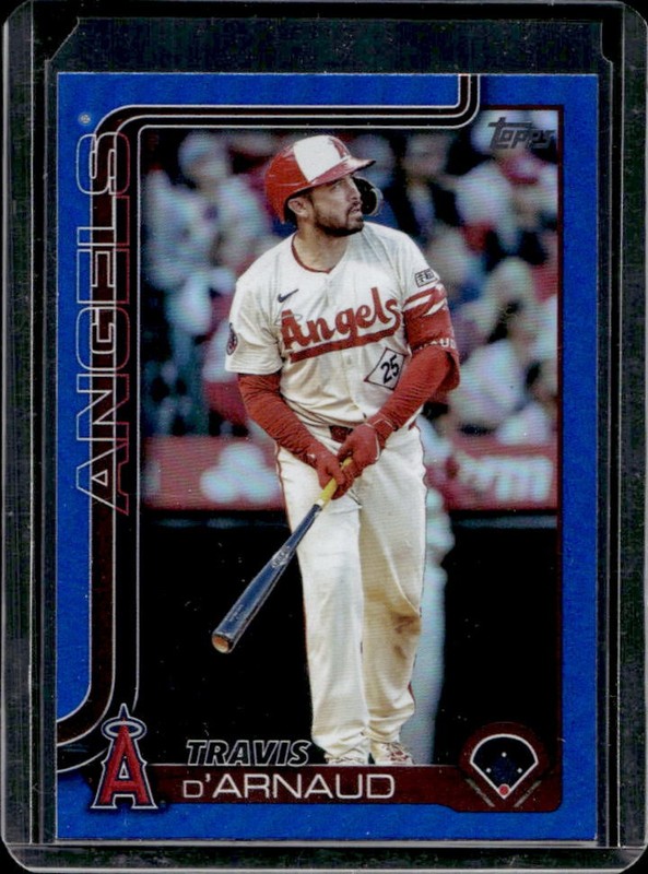 2025 Topps Update Travis d'Arnaud Blue Rainbow Foil #/150 Angels