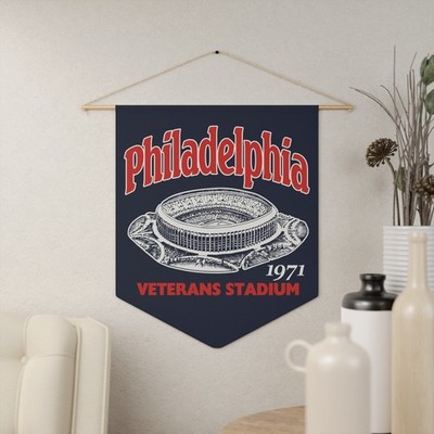 Veterans Stadium 18''x21'' Pennant Wall Art - Philadelphia Phillies Baseball