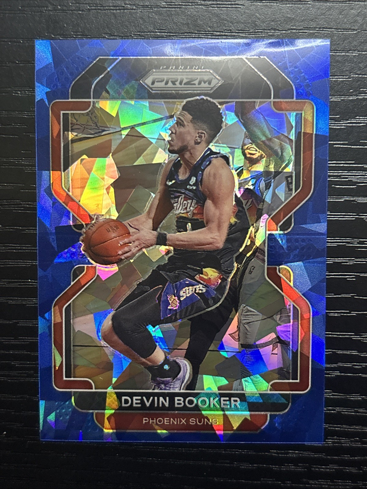 Devin Booker 2021-22 Panini Prizm Blue ICE /125 #203 Phoenix Suns SP