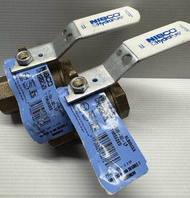 Lot Of (2) Nibco T-585-80-LF HydraPure 1  IPS Ball Valve Full Port Brand New NR