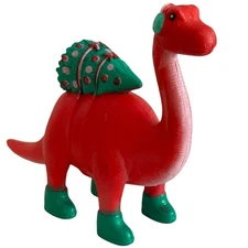 Ankyo Christmas Tree Dinosaur Toy Figurine Earmuffs Holidays Kids Brontosaurus