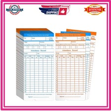 Flexzion Monthly Time Cards for Employees, 270 Pack, 6-Column Punch Clock