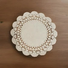 4" inch Round Doilies White Paper 50 pack Brooklace Cambridge Disposable