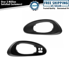 Door Handle Bezel Inside Textured Black Front Pair Set for Chevy Trailblazer EXT