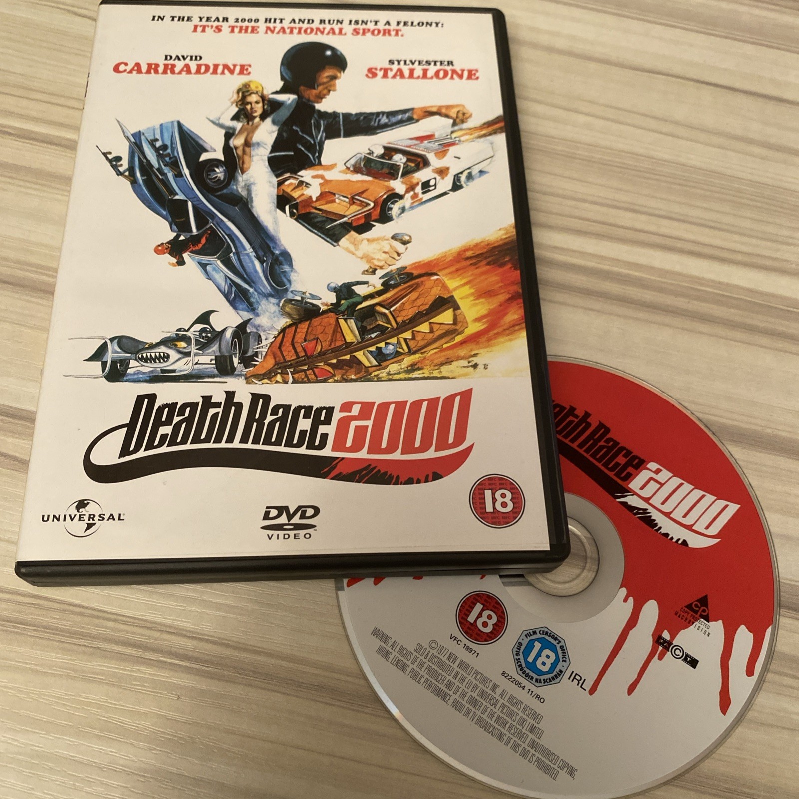 Death Race 2000 (DVD, 2004) Sylvester Stallone cert 18