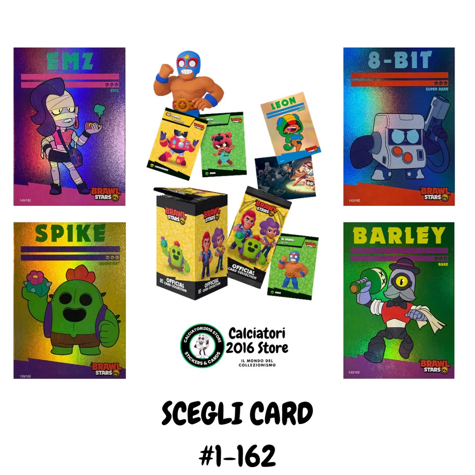 Brawl Stars Official Card Collection Diramix - Card Base Metal a scelta 1-162