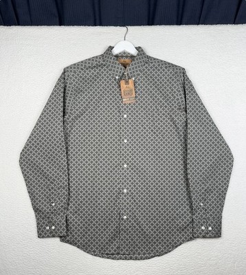 NEW - REDHEAD RANCH Button Up Shirt - Men's Medium - Rifle Falls - Gray Brown 