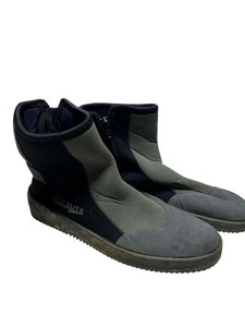 Sea Elite Dive Boots Mens 11 Black Gray Neoprene Side Zip Wetsuit Booties