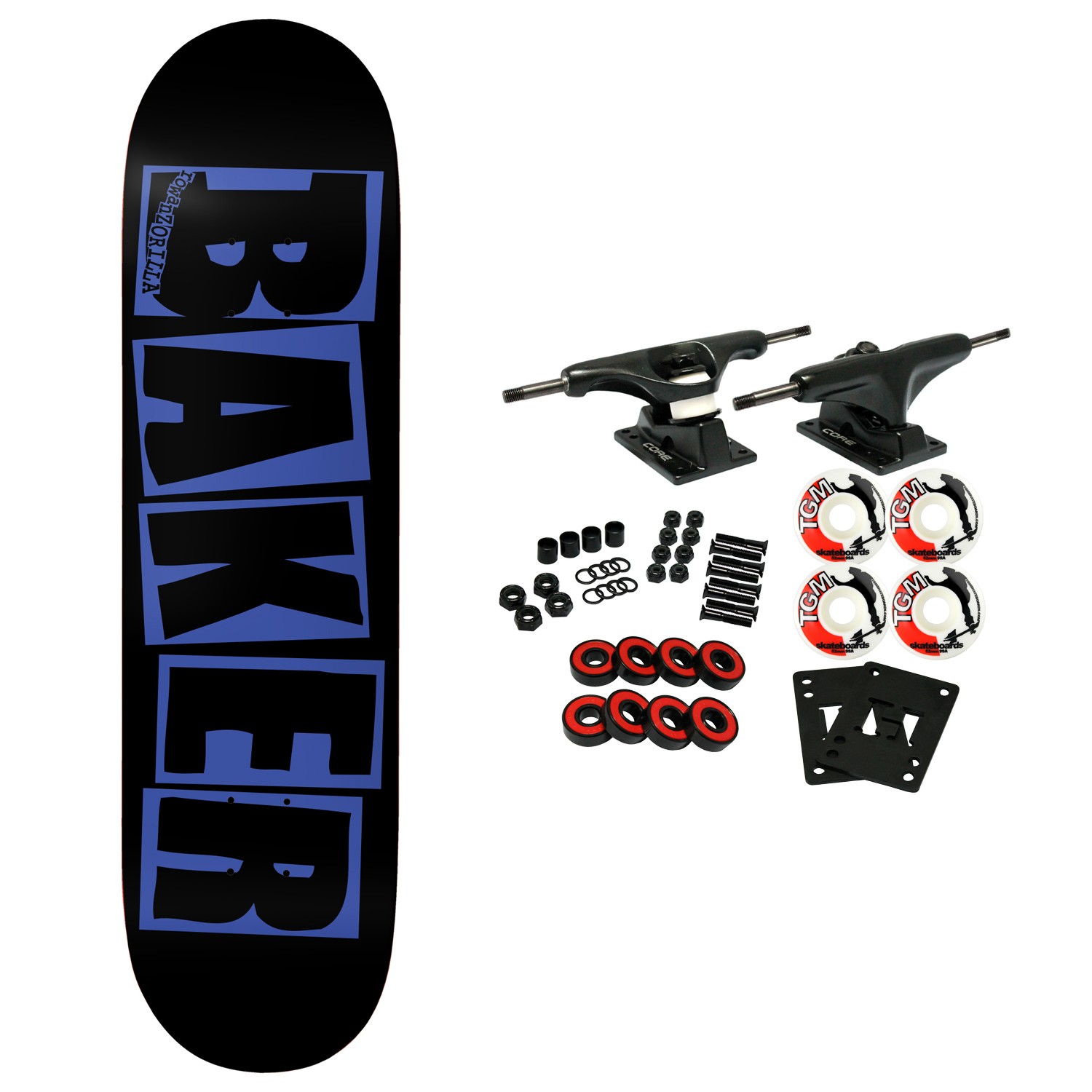 Baker Skateboard Complete Rowan Zorilla Logo Danger 8.25" x 31.875"