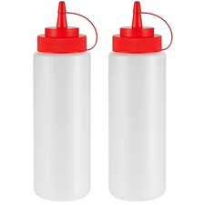 12 oz and 16 oz - 2 Pack  Condiment Squeeze Bottles