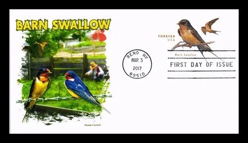 US COVER BARN SWALLOW FOREVER POSTAL STATIONERY FDC PANDA CACHET