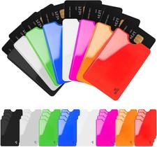 32Pcs RFID Blocking Credit Card Sleeves - Colorful Travel Card Protector