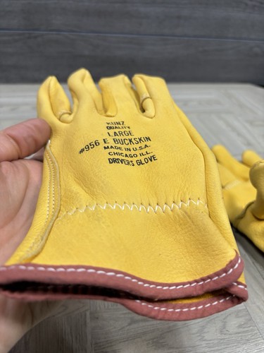 Kunz Buckskin 956 Rękawice dla kierowców Miękka skóra Chicago Polowanie Jeleń Wyprodukowano w USA - Zdjęcie 6 z 17