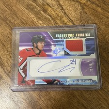 2021-22 UD SPx Signature Fabrics Jersey Spectrum Connor McMichael Auto /25 🏒