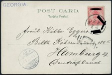 Westindiendienst HAPAG 1907 Karibik US-Besetzung Dampfer Georgia Hamburg /1633