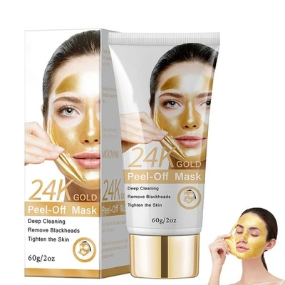 24K Gold Peel Off Maske, Straffende Anti Falten Gesichtsmaske Frauen, Overnig... - Bild 1 von 4