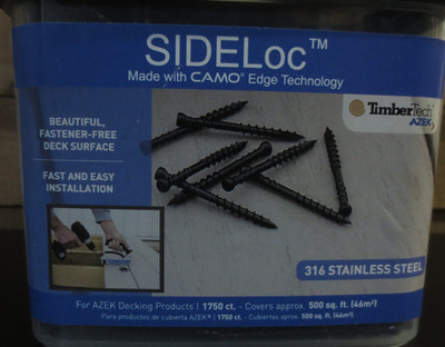 AZEK TimberTech SIDELoc Hidden Deck Screws 2 3/8''  - 316 STAINLESS STEEL -1750CT
