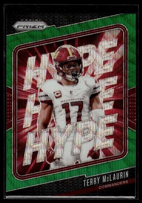 2024 Panini Prizm #12 Terry McLaurin Hype Green Wave Prizm