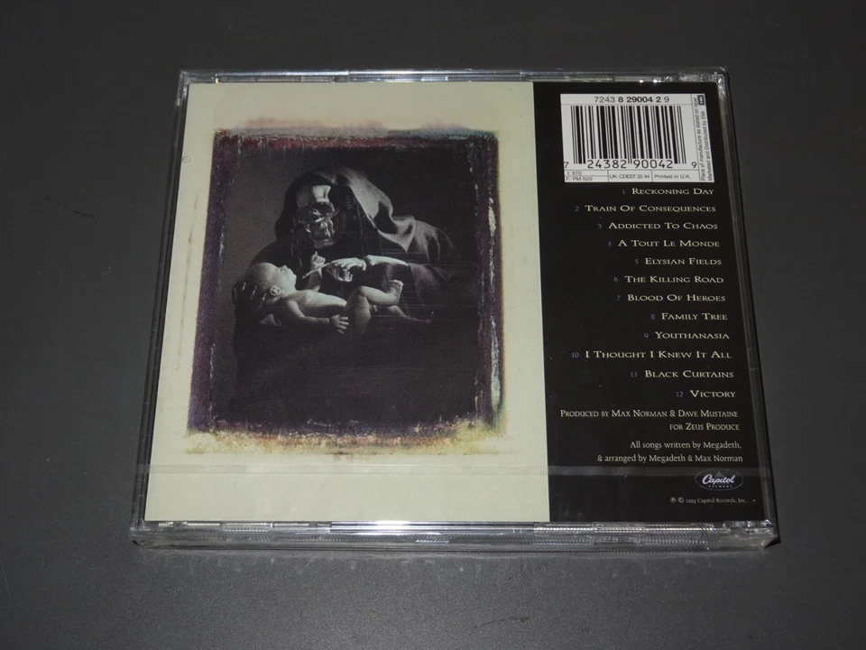 MEGADETH - YOUTHANASIA / UK-ALBUM-CD 1994 OVP! SEALED! - Bild 2 von 2