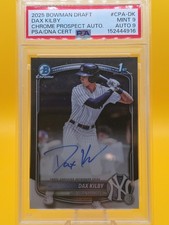 2025 BOWMAN DRAFT DAX KILBY 1ST CHROME PROSPECT AUTO PSA 9 NEW YORK YANKEES