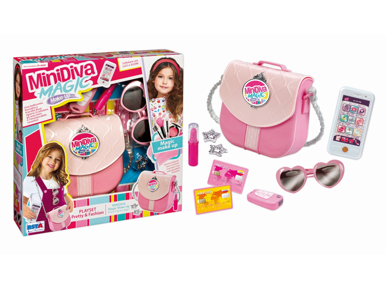 SET MINIDIVA BORSETTA CON ACCESSORI CELLULARE